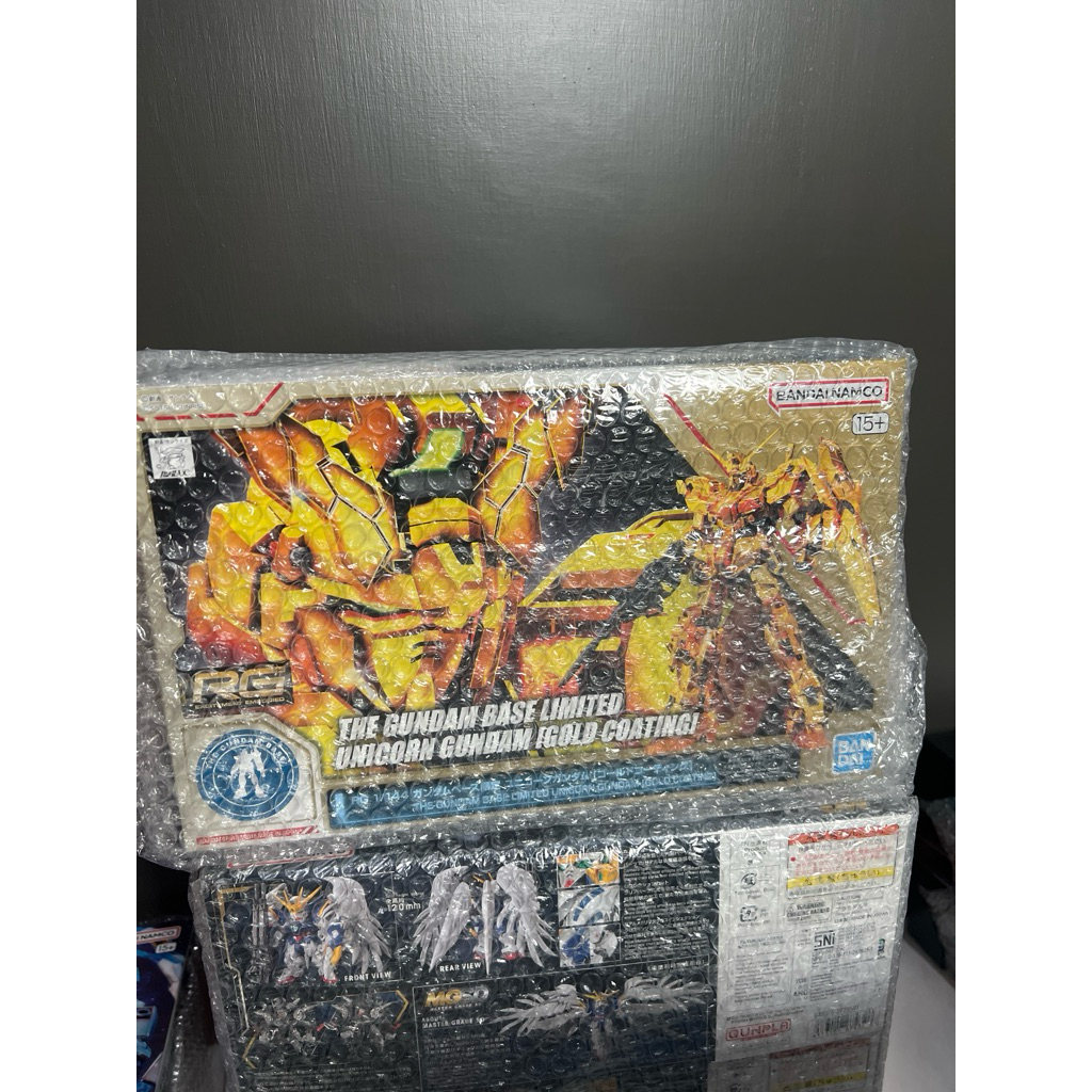 RG Unicorn Gold Coating Gundam Base Limited 1/144 bukan RG Phenex Ready Stock