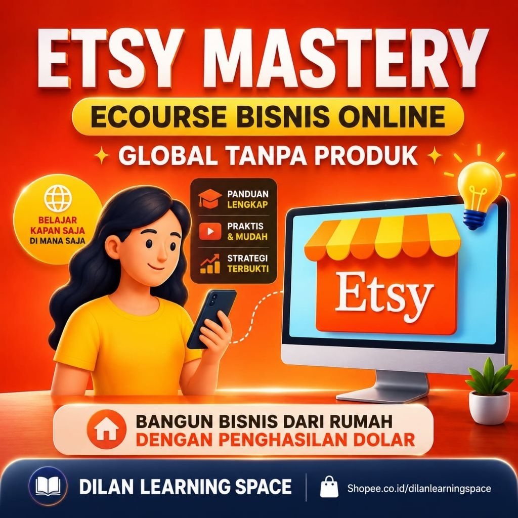 (54) Etsy Mastery Indonesia – eCourse Bisnis Online Global Tanpa Produk | Cara Jualan di Etsy Dari N
