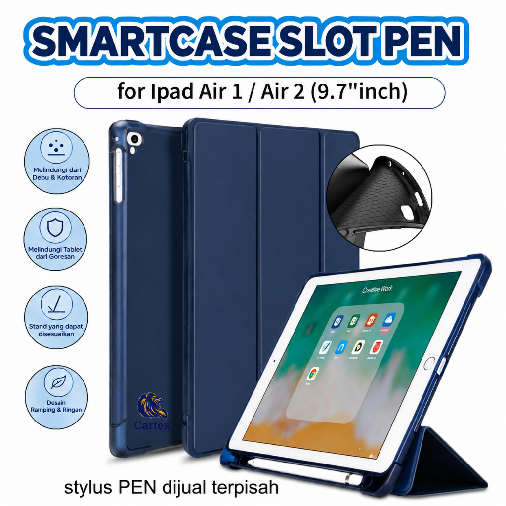 Smartcase Slot pen ipad Air 1 2013 9.7"inch/ipad Air 2 2014 9.7"inch  case ipad air 1 / case ipad ai