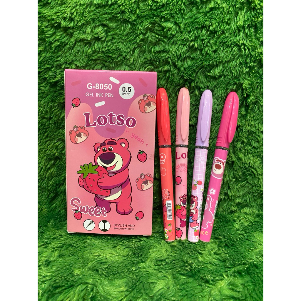 PULPEN TINTA CAIR BOX KARAKTER LOTSO ISI 12 PCS (1LUSIN)