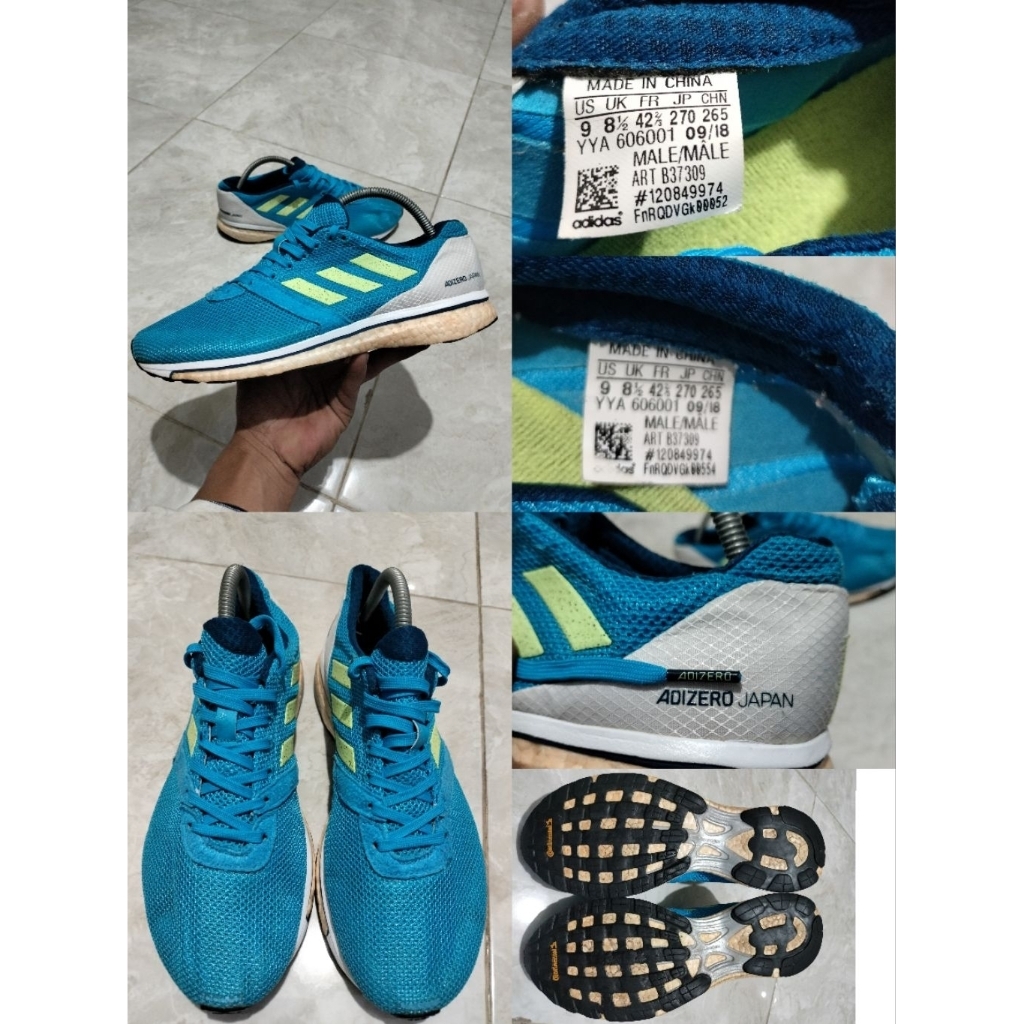 Sepatu Preloved Second Original Adidas Adizero Japan Size 42