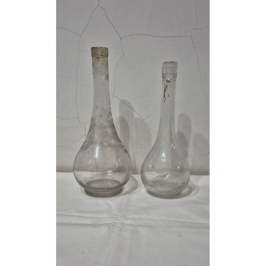 paket vas botol kaca antik jaman kolonial