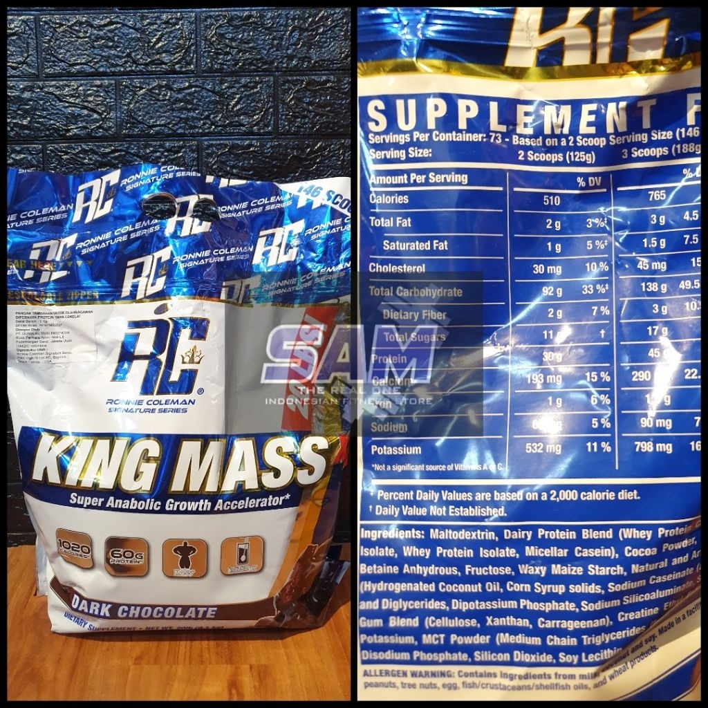 Suplemen Fitness RONNIE COLEMAN RC King Mass XL 15 lb Malang Kingmass Gainer