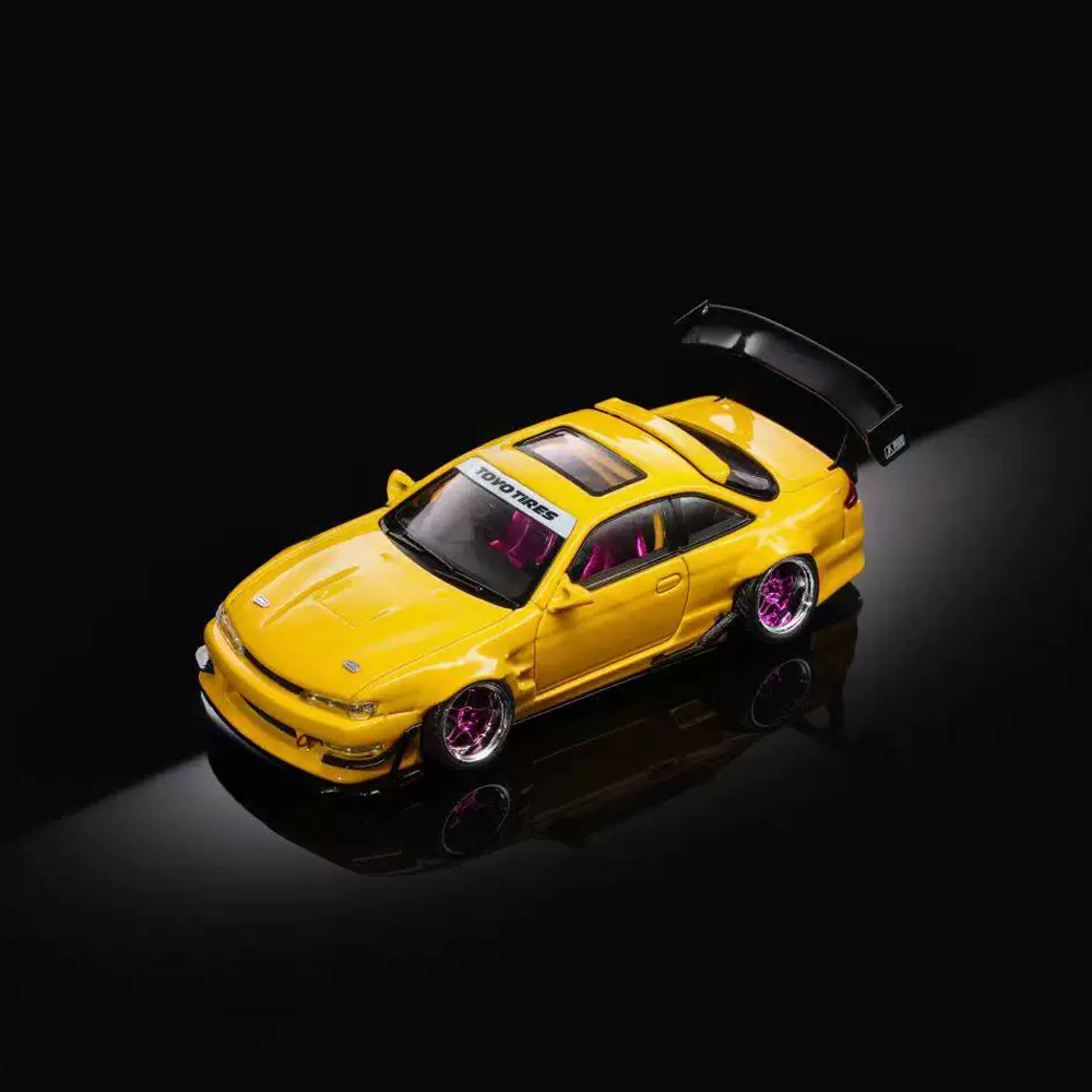 MORTAL MODEL 1:64 Nissan S14 GT-Spec V1 Seiji Ookawara Yellow Hobby Expo China 2026 Exclusive Editio