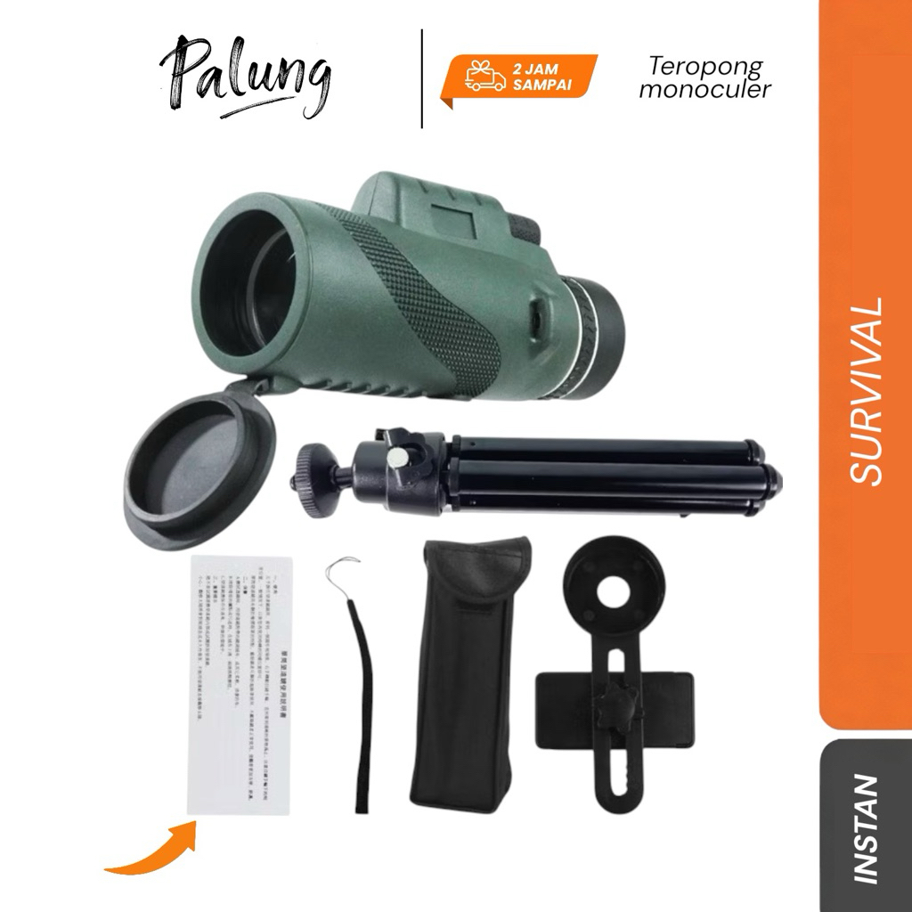 teropong monocular long tante 40x60 ozon kualitas terbaik