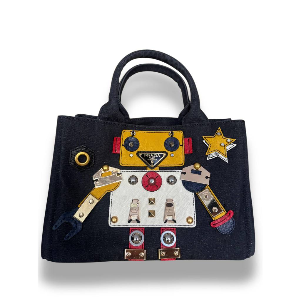 Tas Tote Navy Canvas Premium Classy Wanita Style Prada