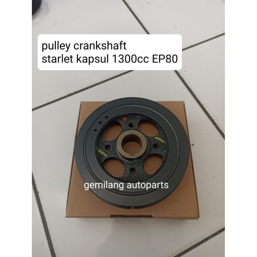 Poli poly puli pully Kruk krek ker as pulley crankshaft Toyota Starlet kapsul 1300CC EP80 BARU