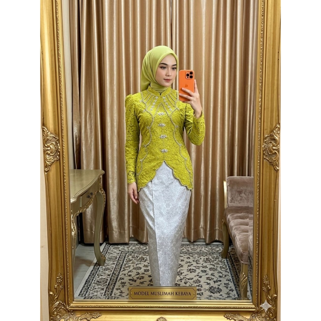 FREE HIJAB KEBAYA MARYAM Kebaya Bahan Katun TERBARU Payet modern untuk Lamaran, Wisuda Dan Acara For