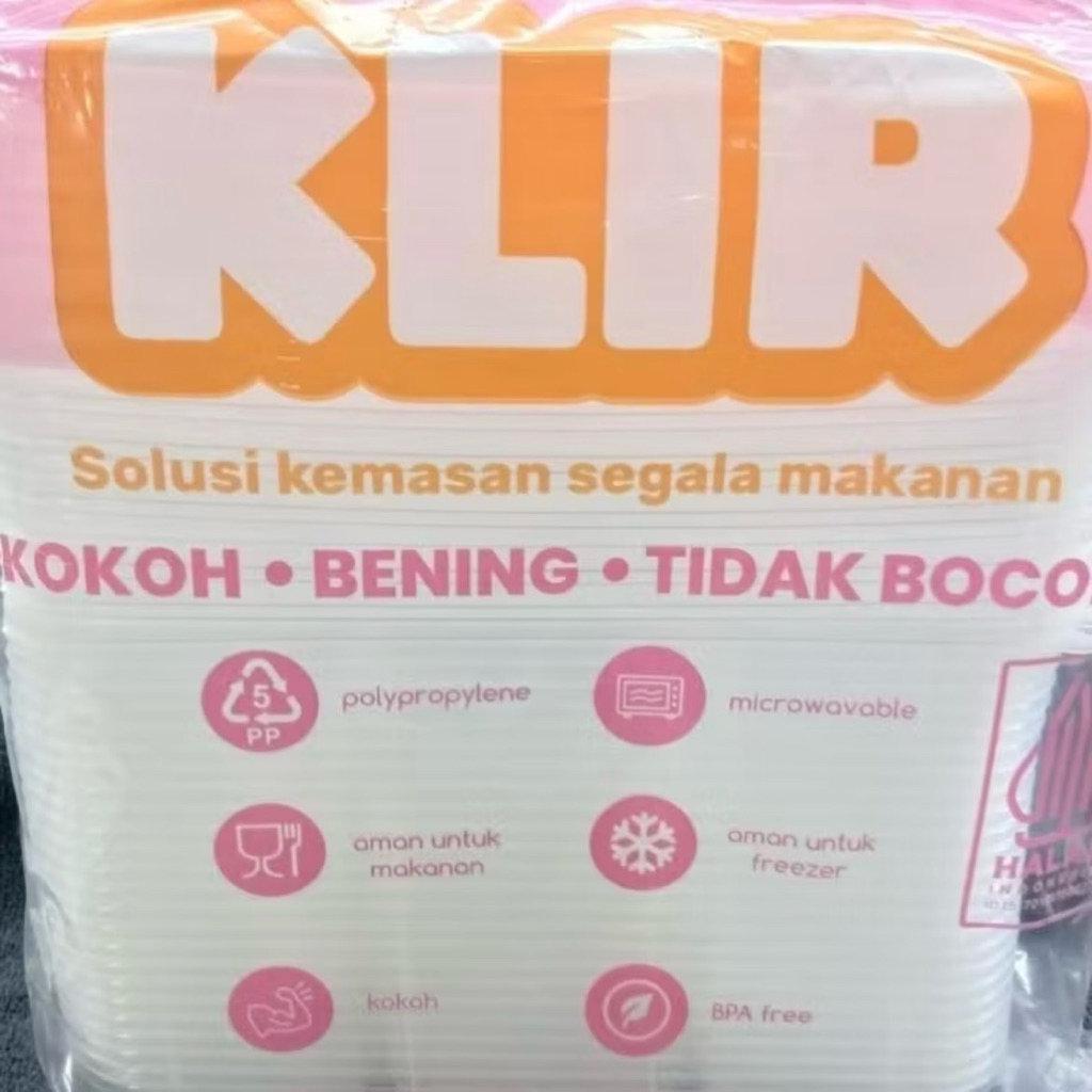 Thinwall Klir / Thinwall Bento / Thinwall 2 sekat / Thinwall 3 sekat / kotak makan plastik (1 bks)
