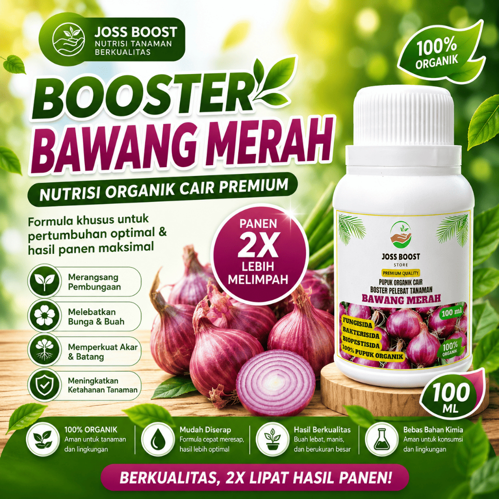 JOSSBOOST pupuk Jahe 100ml pupuk organik cair tanaman Jahe  booster Jahe melebatkan dan memaksimal k