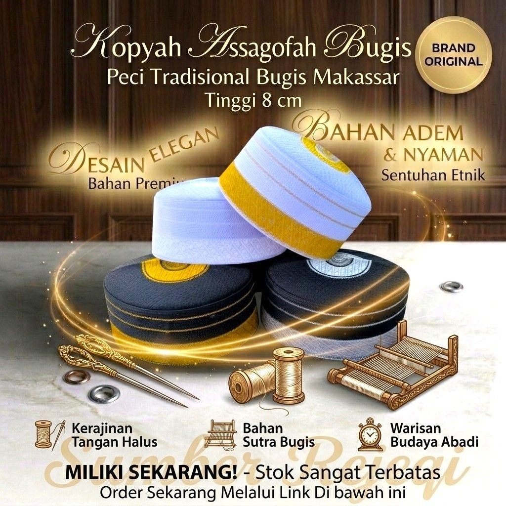 SONGKOK PECI BONE  PECI ASSAGOFAH BUGIS KOPIAH BUGIS BONE SONGKOK ASAGOFAH BUGIS MURAH Songkok Recca
