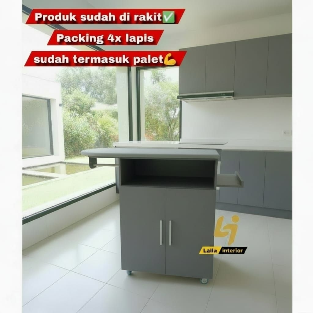 Meja setrika plus lemari minimalis