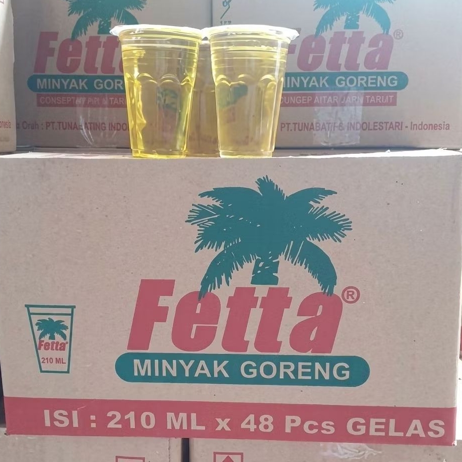 Harga grosir Minyak Goreng Fetta Gelas 210ml 1 Dus (isi 48 pcs) - Praktis & Berkualitas