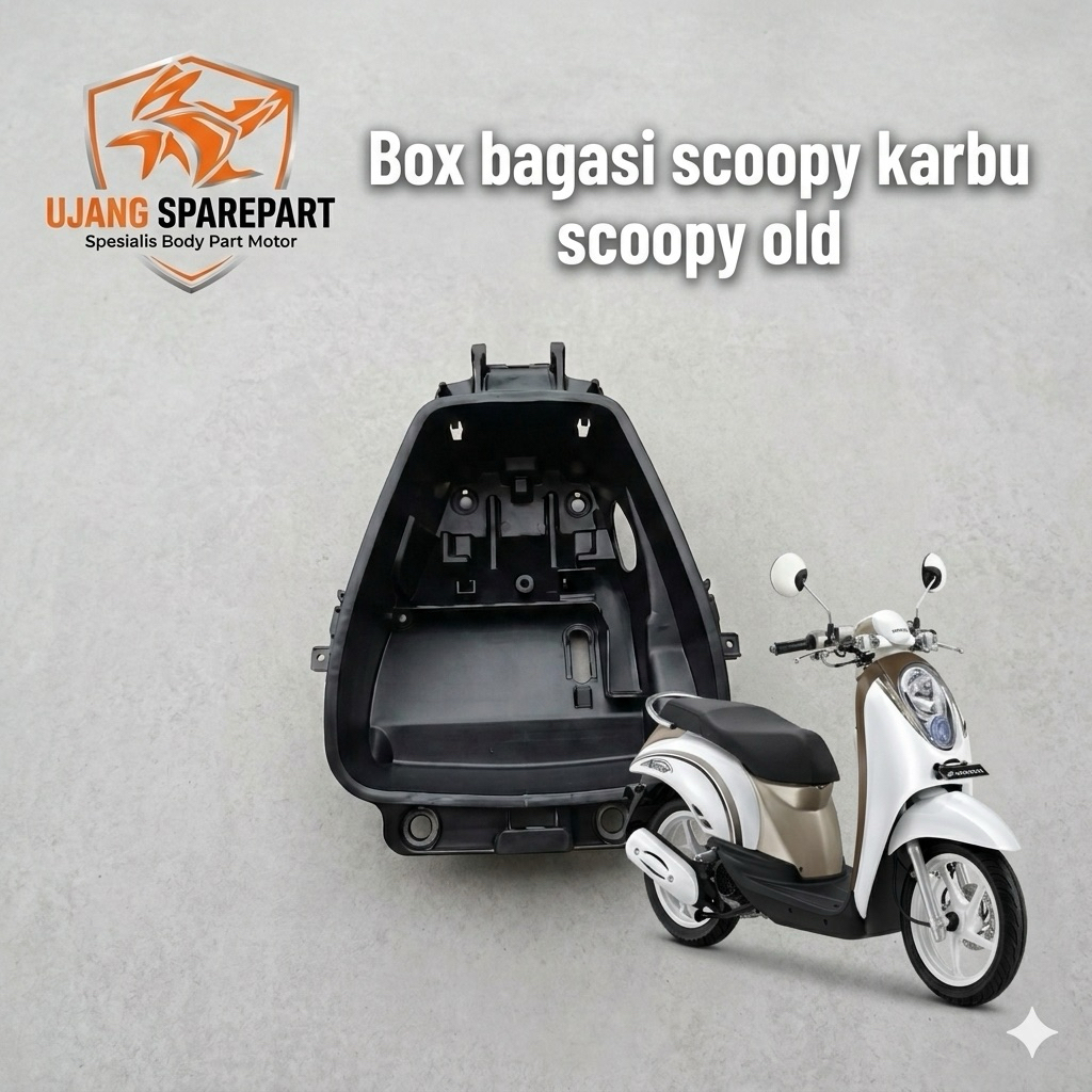 Box Bagasi Bawah Jok Scoopy Karbu Lama Old Merk Narita - Bok Tempat Kunci Barang Bagian Dalam Scoopy