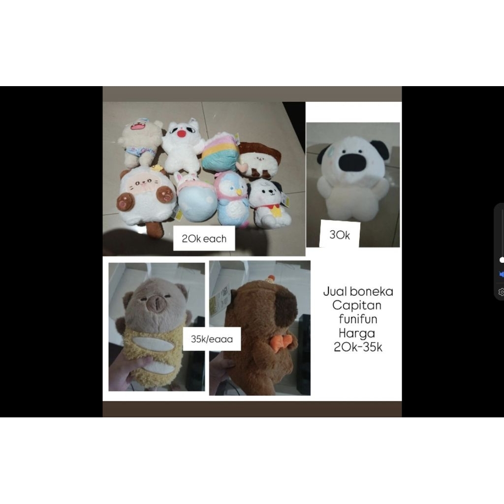 boneka capitan funifun/oh some capit murah hemat cermat boneka plushie lucu bagus good quality amazi