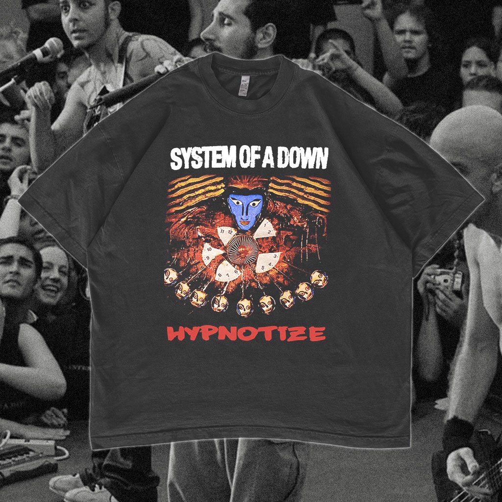 Baju Band System Of A Down SOAD Hypnotize Oversized T-shirt Vintage