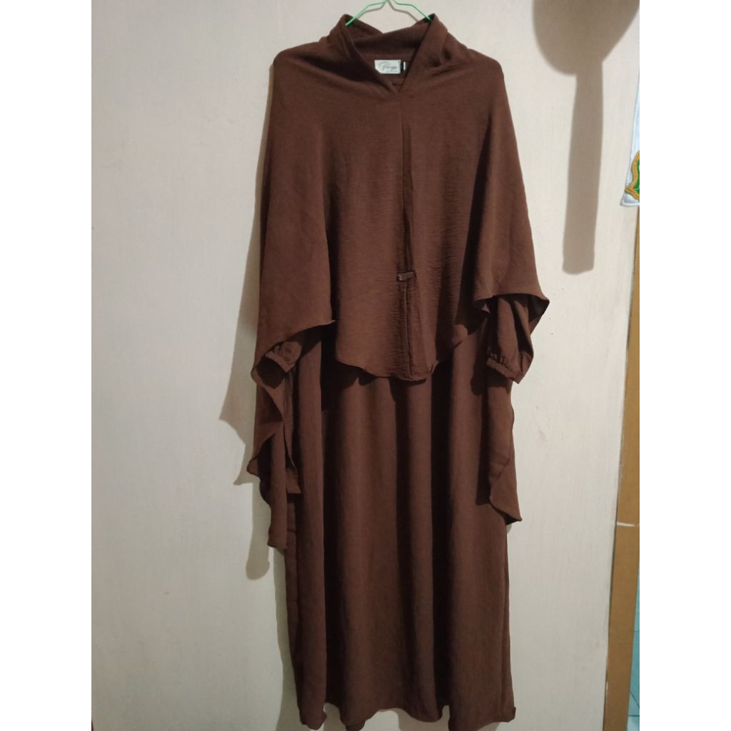 Gamis set hijab crinkle airflow parayou