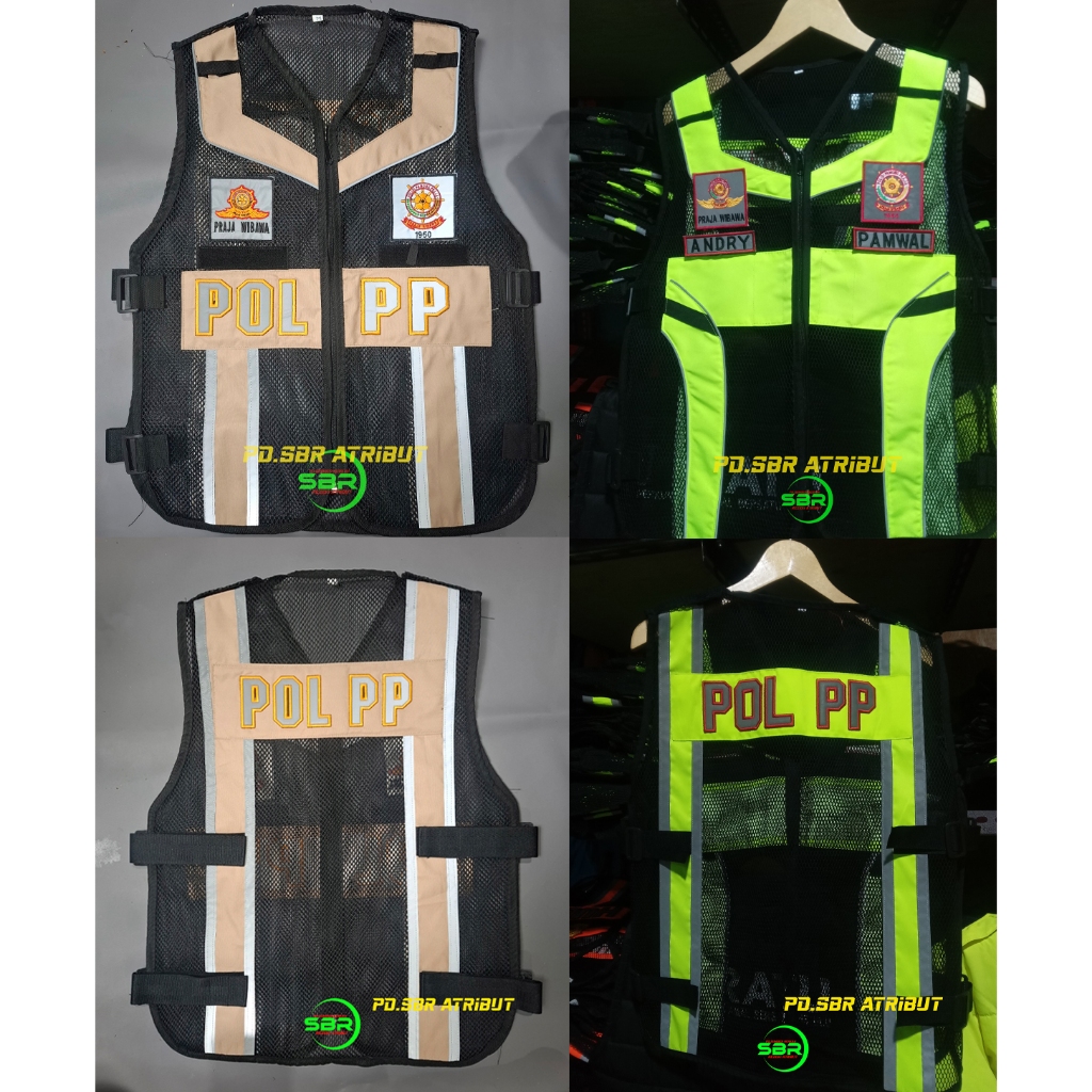 Rompi Pol Pp Rompi pol-pp jaring asli Rompi Polisi pamong Praja Premium Terbaru berkualitas murah