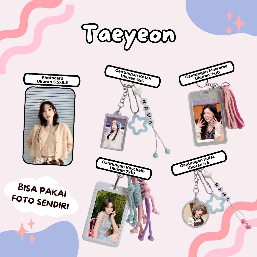 TAEYEON I PHOTOCARD I PHOTOSRTIP I GANTUNGAN KUNCI I KALENDER I DRAKOR I DRACIN I DRAMASHORT