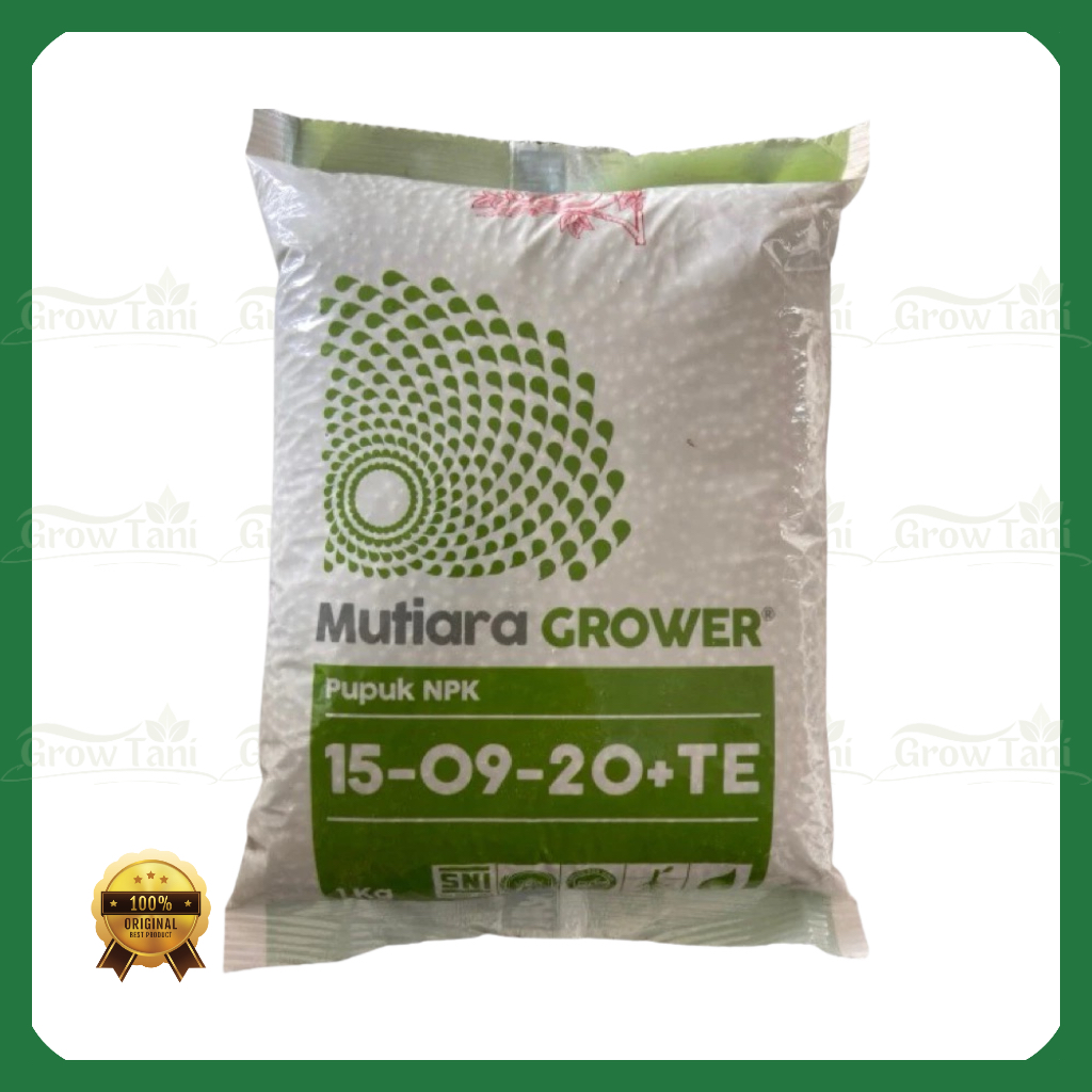 PUPUK NPK MUTIARA GROWER 1KG KEMASAN ORIGINAL PABRIK