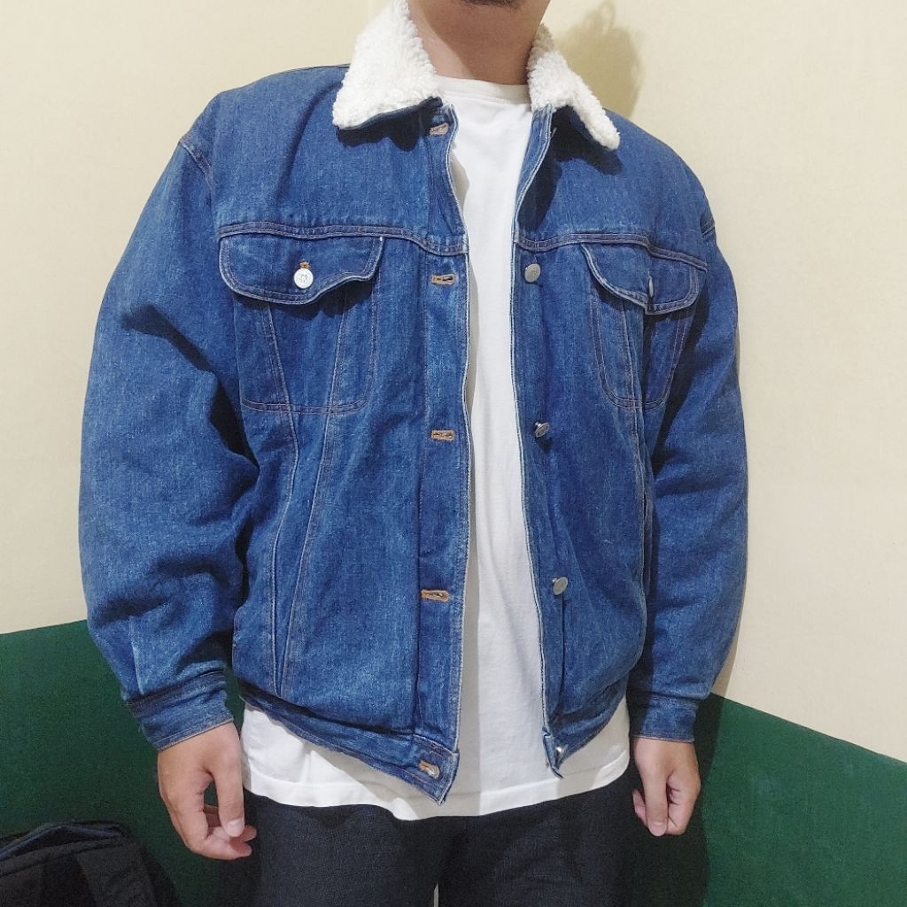Anecdote Trucker Denim Sherpa Jacket Vintage // Denim Vintage // Denim Sherpa Vintage // Vintage Jac