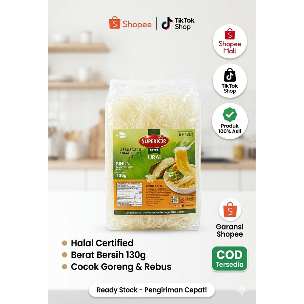 Bihun Beras Filtra isi 130 gram