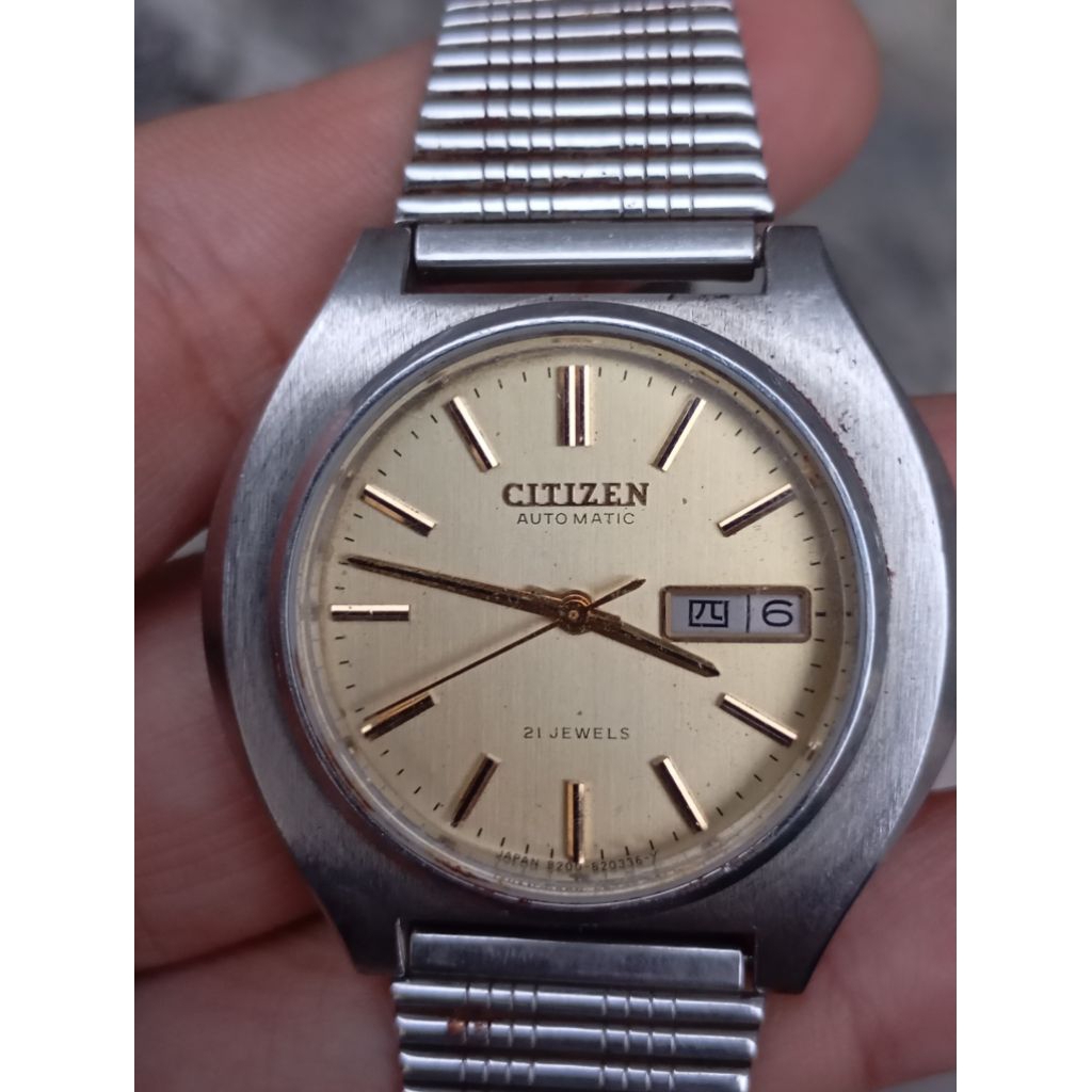 jam tangan citizen jdm kanji day otomatis second preloved original