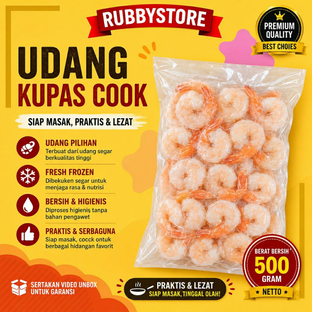 Udang Kupas Beku 500gr