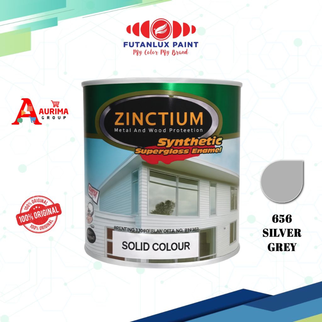 CAT ZINCTIUM SILVER GREY 656 1LITER REPACK FUTANLUX - CAT BESI CAT ANTI KARAT TAHAN PANAS ORIGINAL