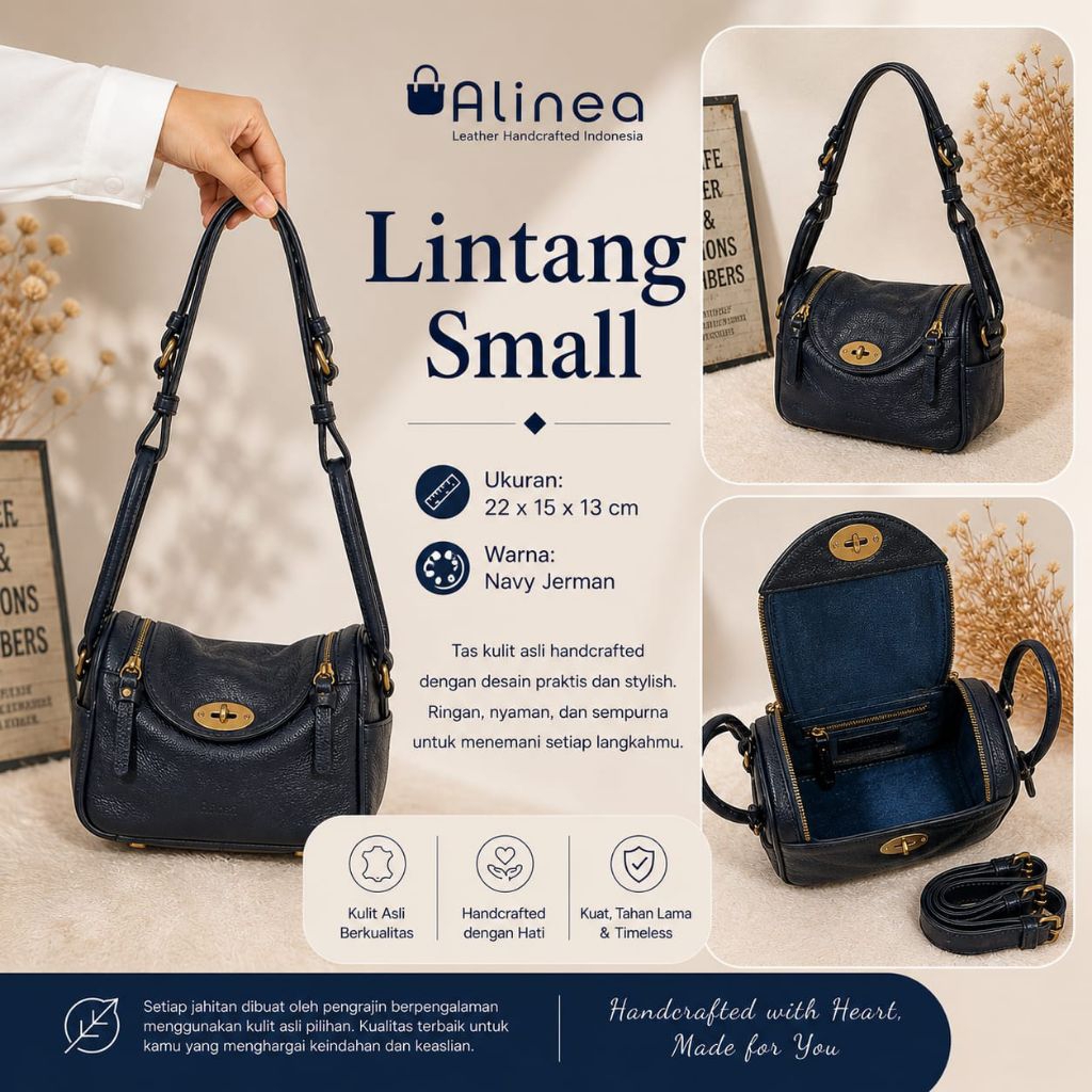 Tas Lintang Small Alinea Leather kulit asli premium