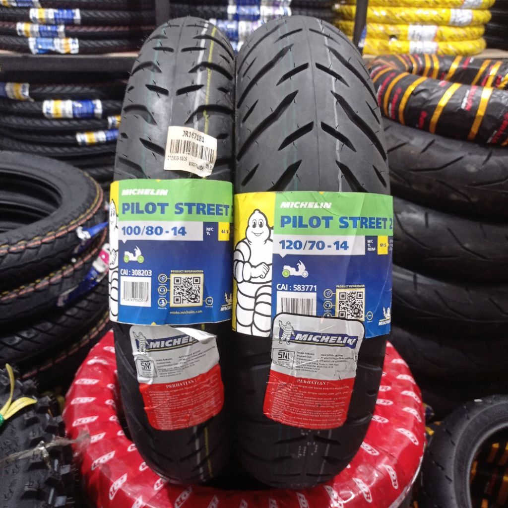 BAN MICHELIN PILOT STREET 100/80-14, 120/70-14 ORIGINAL 100% VARIO 160//PCX 150
