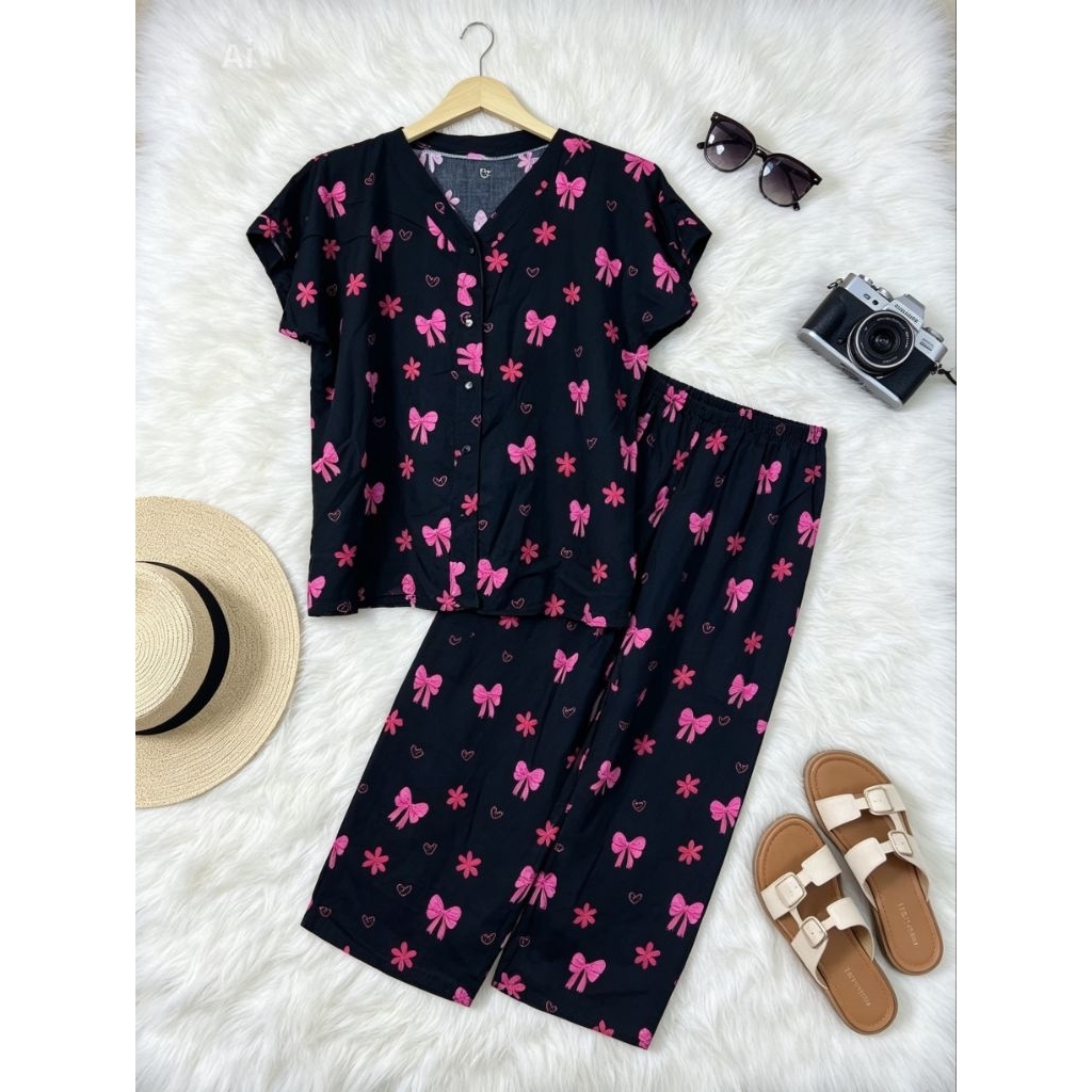Promo Murah One set/Babydoll/Piyama/ Baju tidur wanita Rayon Premium/Viscose/Twill Adem tidak panas 