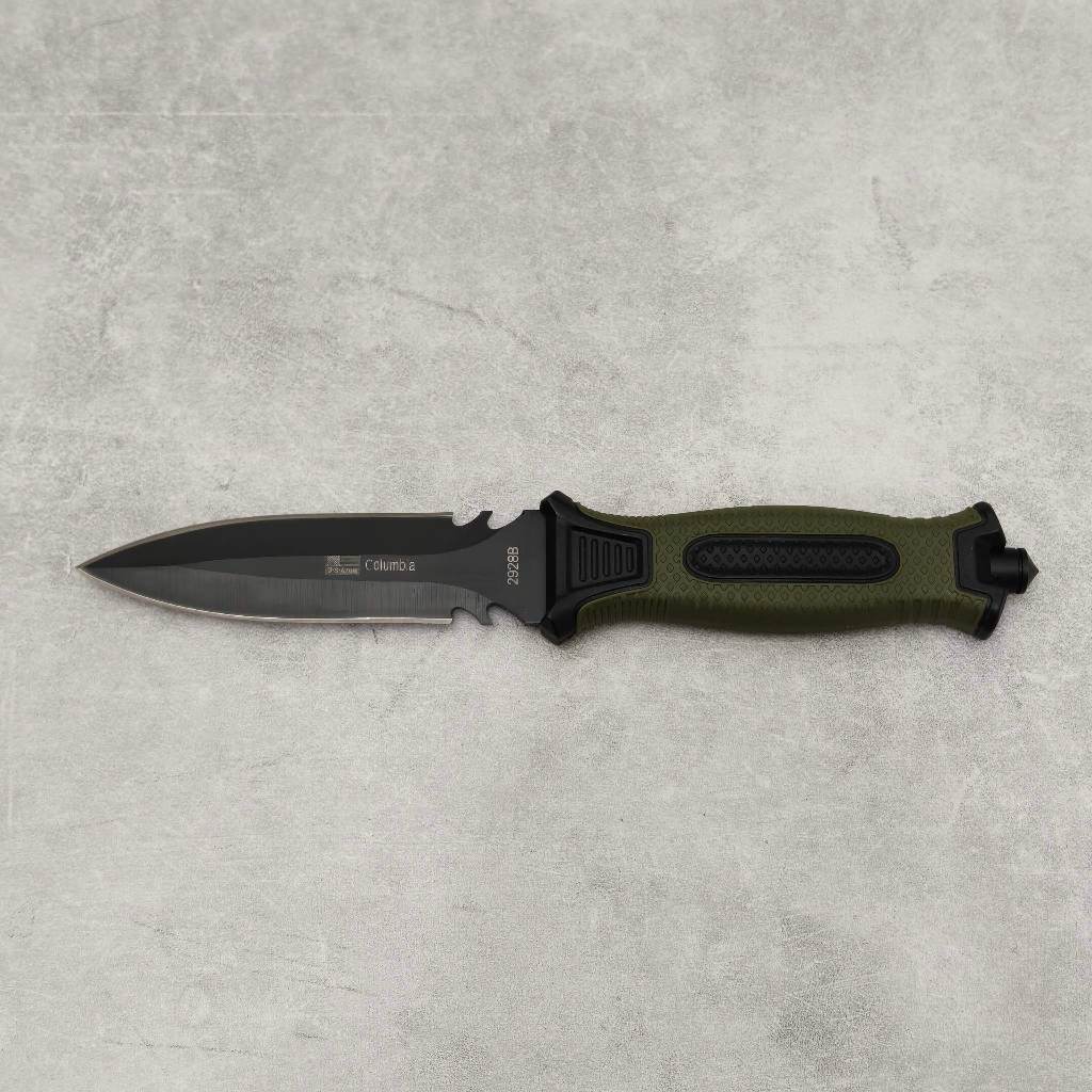Pisau Survival Columbia 2928B dengan Sarung Preloved | Pisau Kolektor Columbia Camping Selam Bekas S