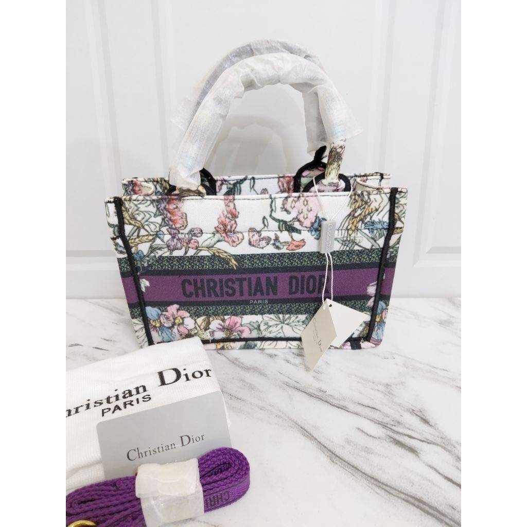 Tas Mini Tote Dior Authentic Purple