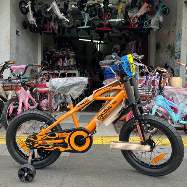 Sepeda Anak BMX 16 Inch Wimcycle Bigfoot Cafe Racer (Rem V Brake) Ban 3.0