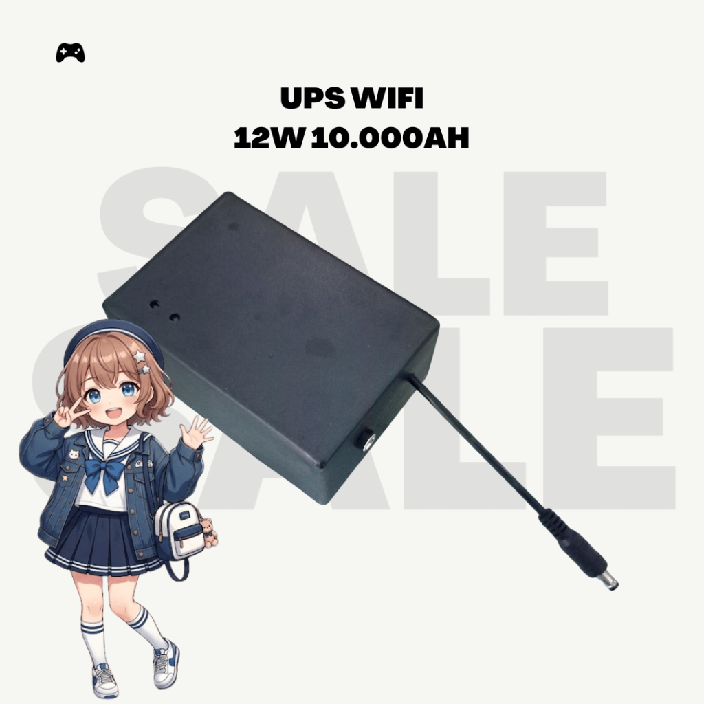 UPS Wifi Router 10000mAh UPS DC Modem Indihome Biznet Orbit Eznet First Media Backup Power Anti Mati