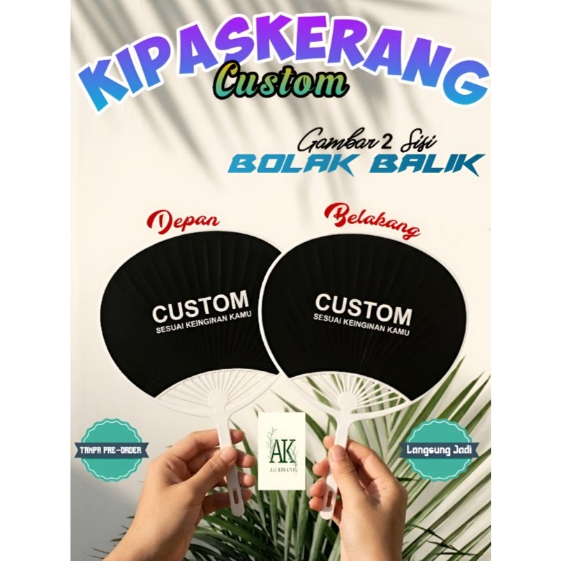 KIPAS KERANG CUSTOM FOTO / KIPAS JEPANG / UCHIWA FAN