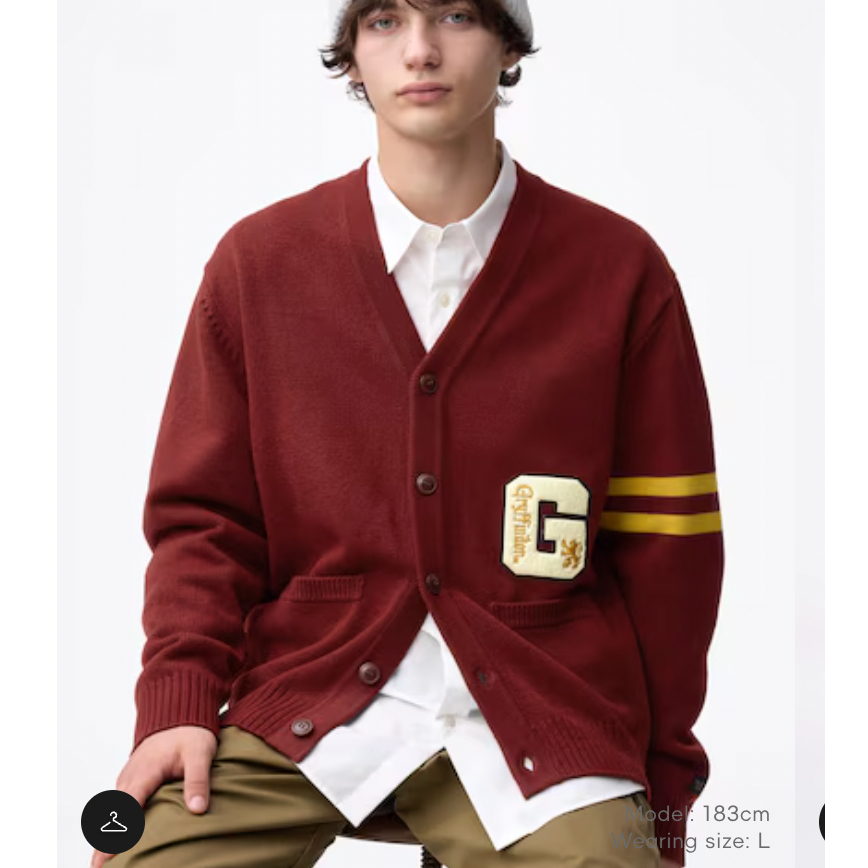 Pre Order- GU V-neck cardigan Harry Potter Unisex
