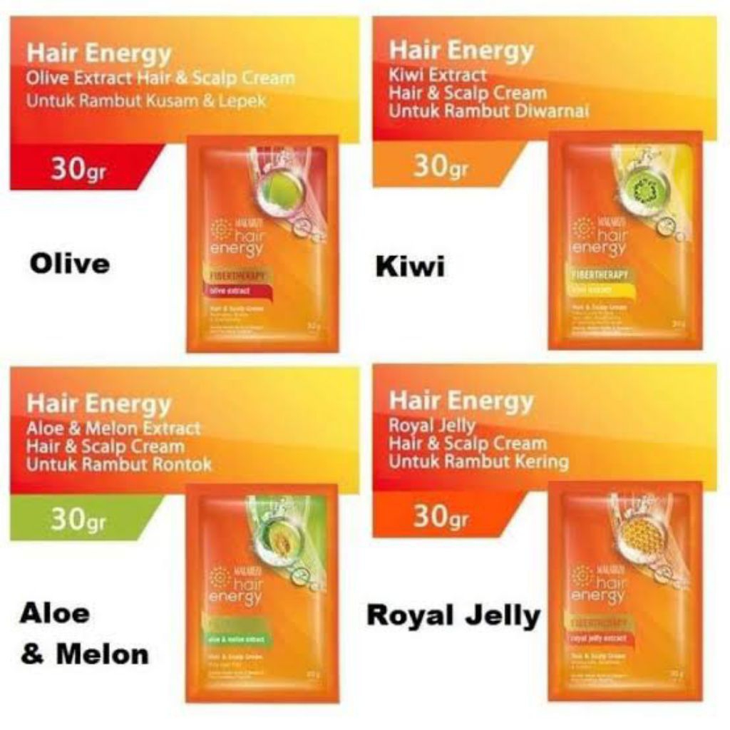 Krim Keramas Rambut Makarizo Hair Energy Creambath - Melembutkan dan Menyehatkan Rambut