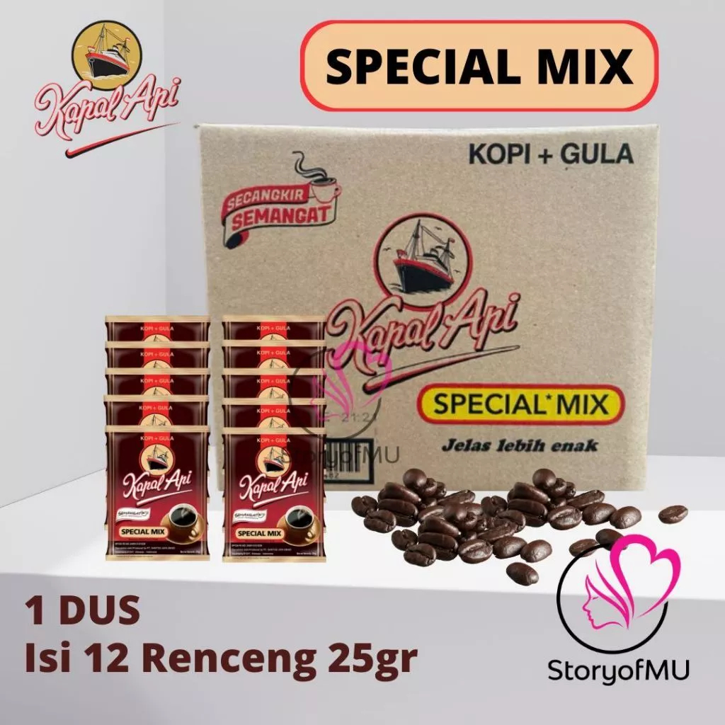 KAPAL API 1 KARTON] KOPI KAPAL API Special Mix 23gr x 12 Renceng 1 DUS