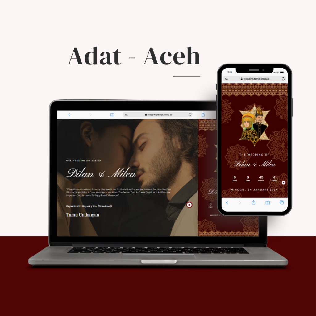 UNDANGAN PERNIKAHAN UNDANGAN DIGITAL TEMA ADAT JAWA, MINANG, ACEH