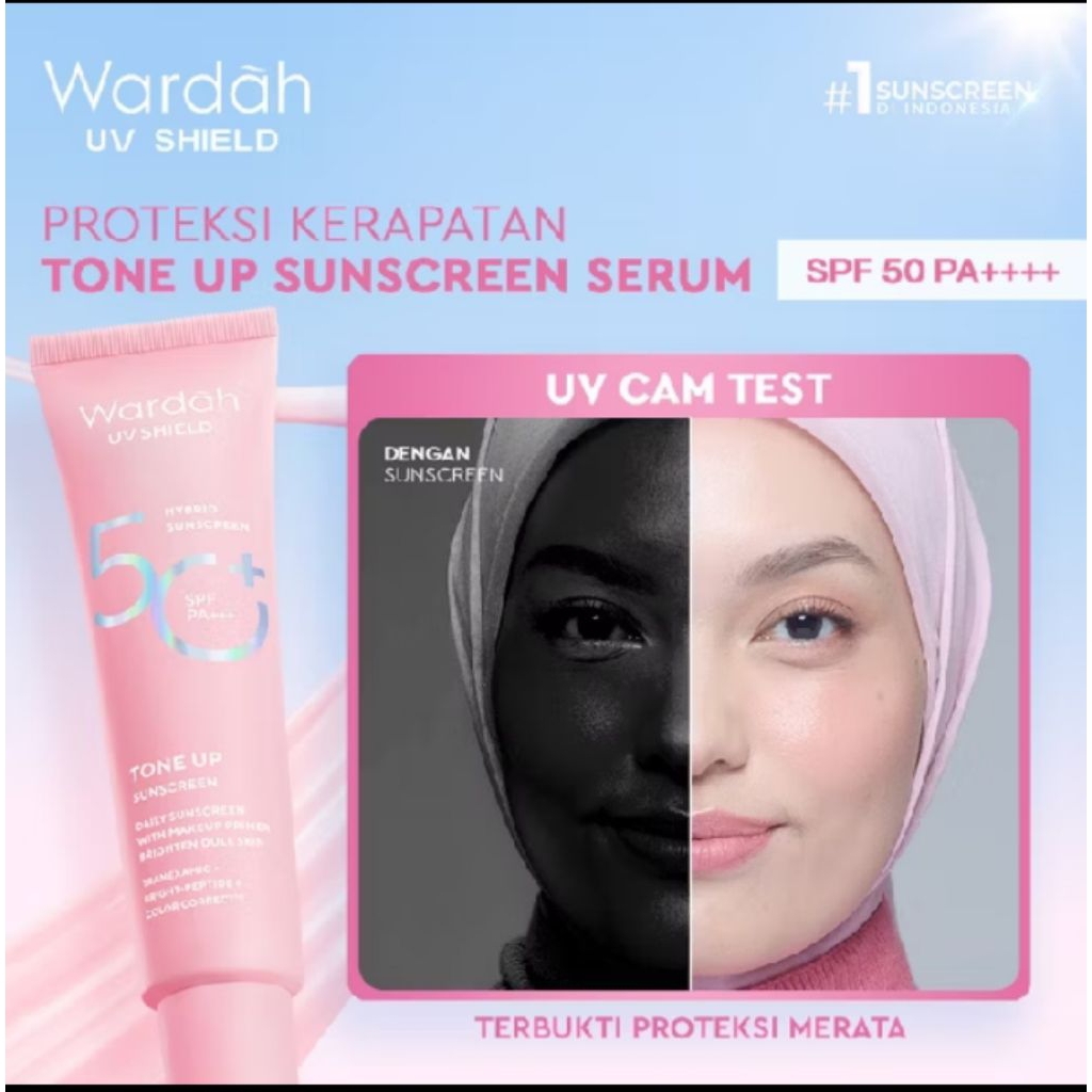 Wardah UV SHIELD#TONE UP SUNSCREEN 50 SPF PA+++