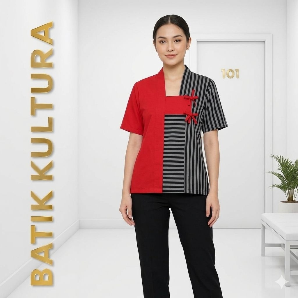 Kultura_Blus Batik Premium Jahitan Rapi Cocok Utk Kerja