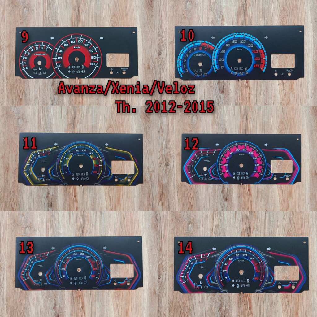 papan panel speedometer variasi mobil ALL NEW AVANZA/XENIA/VELOZ TAHUN 2012-2015