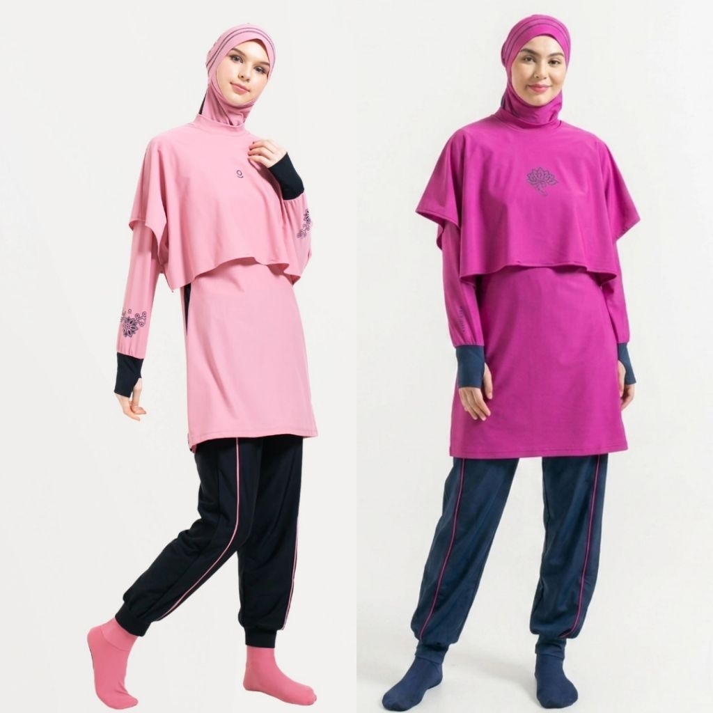 POLITE SWIM Baju Renang Wanita Muslimah Whale Fin