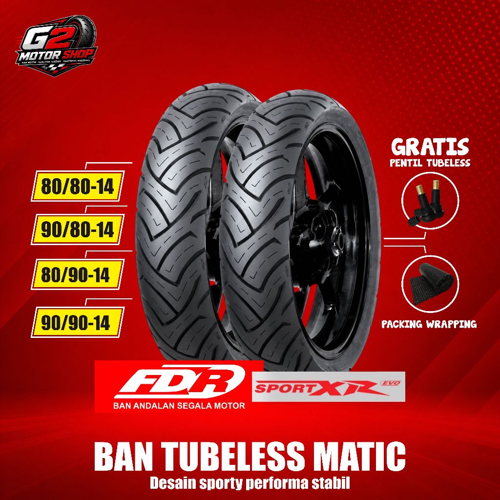 [READY COD] BAN FDR SPORT XR EVO RING 14 / ( 80/90-14 / 90/90-14 / 80/80-14 / 90/80-14 ) BAN FDR TUB