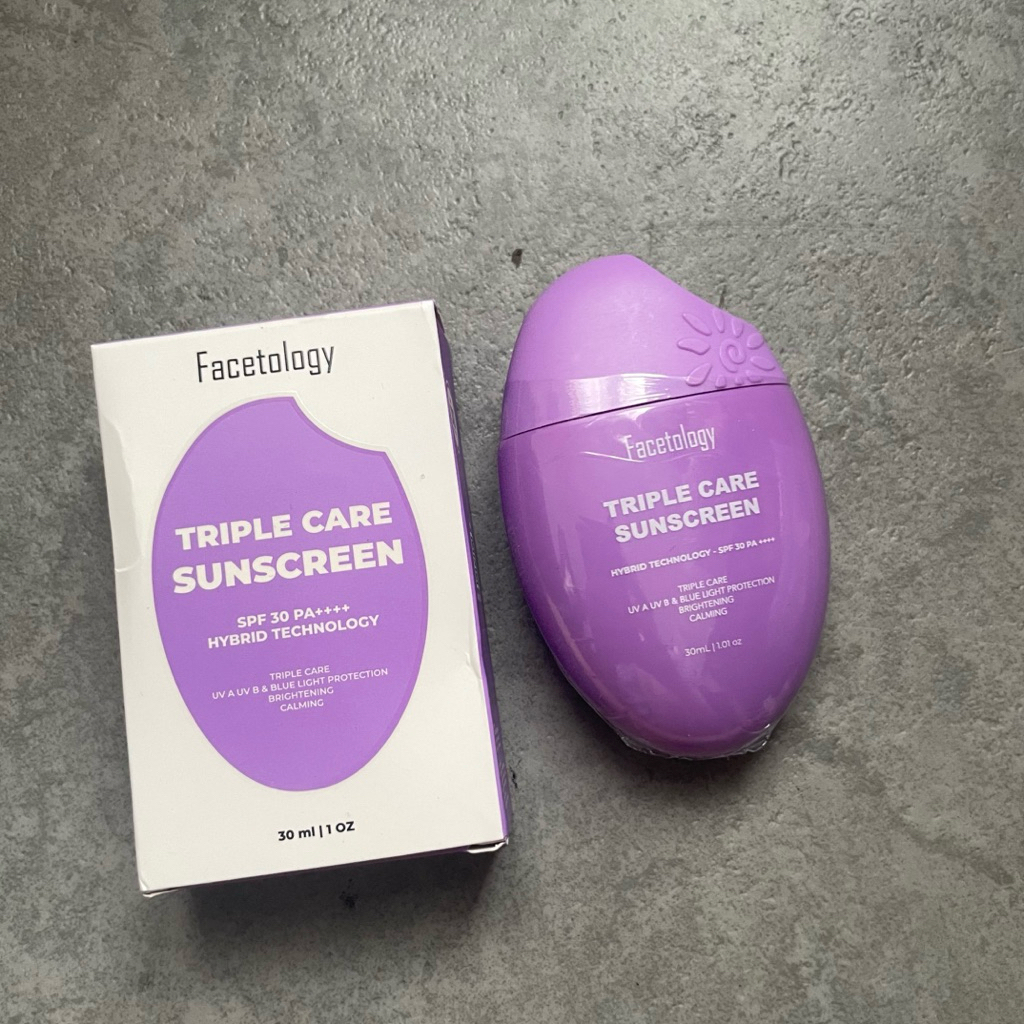 (new segel) Facetology triple care sunscreen spf 30 preloved skincare