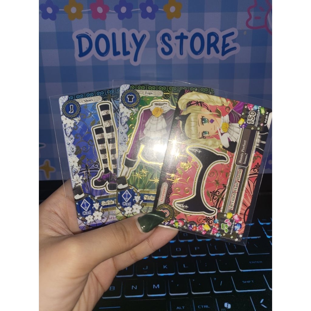 Aikatsu Gothic Platform Shoes, Striped Gothic Top, & Devilish Hair Band