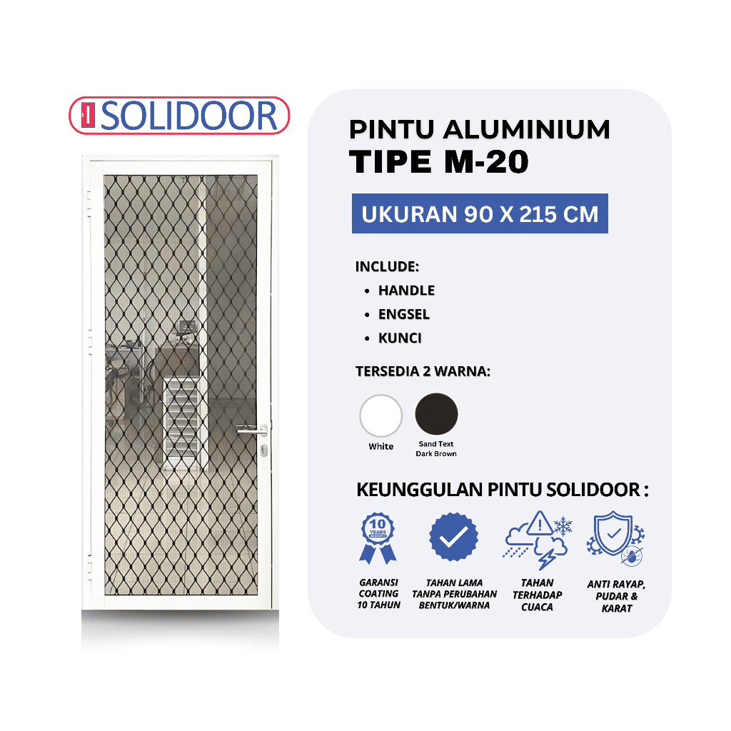 Pintu Aluminium SOLIDOOR INSECT SCREEN M-20