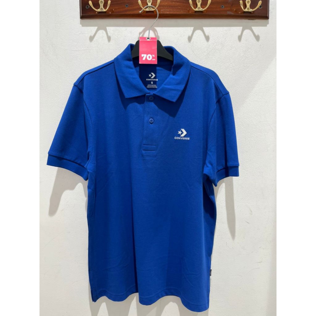 (Sale 70%)Kaos Polo Converse Star Chevron Men's Polo Converse Navy